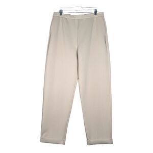Alieva Pants Womens 2XL‎ Tan Scuba Material Office Career Neutral Minimalist